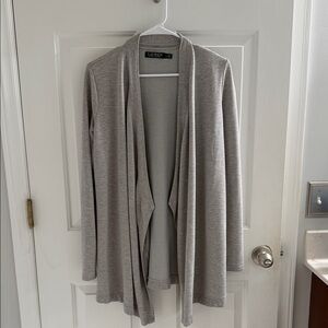 Lauren Ralph Lauren Heather Gray Open Cardigan
